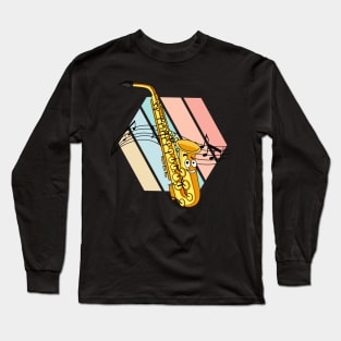 Saxophone Jazz Funny Music Radio Soul Long Sleeve T-Shirt